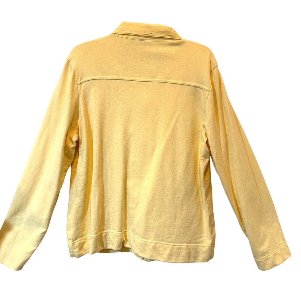 Croft&Barrow Women Zip-Up Jacket Soft Yellow Size XL Lightweight Utility Pockets - Picture 6 of 13
